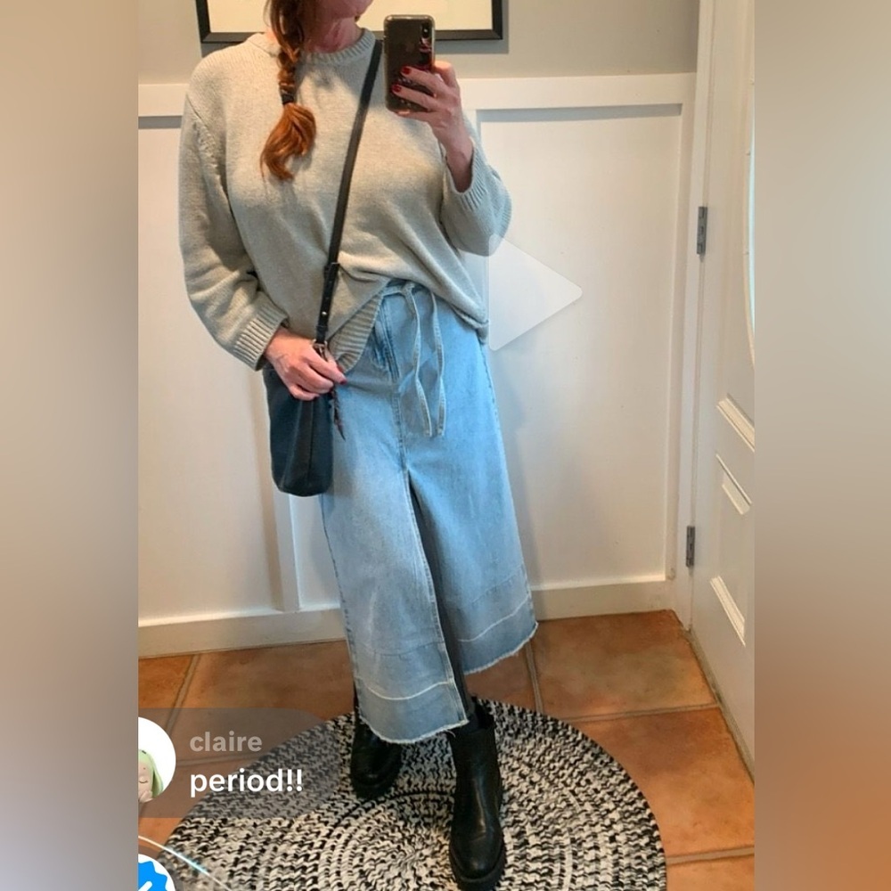 Habitual Light Blue Denim maxi skirt with front slit - Picture 8 of 8